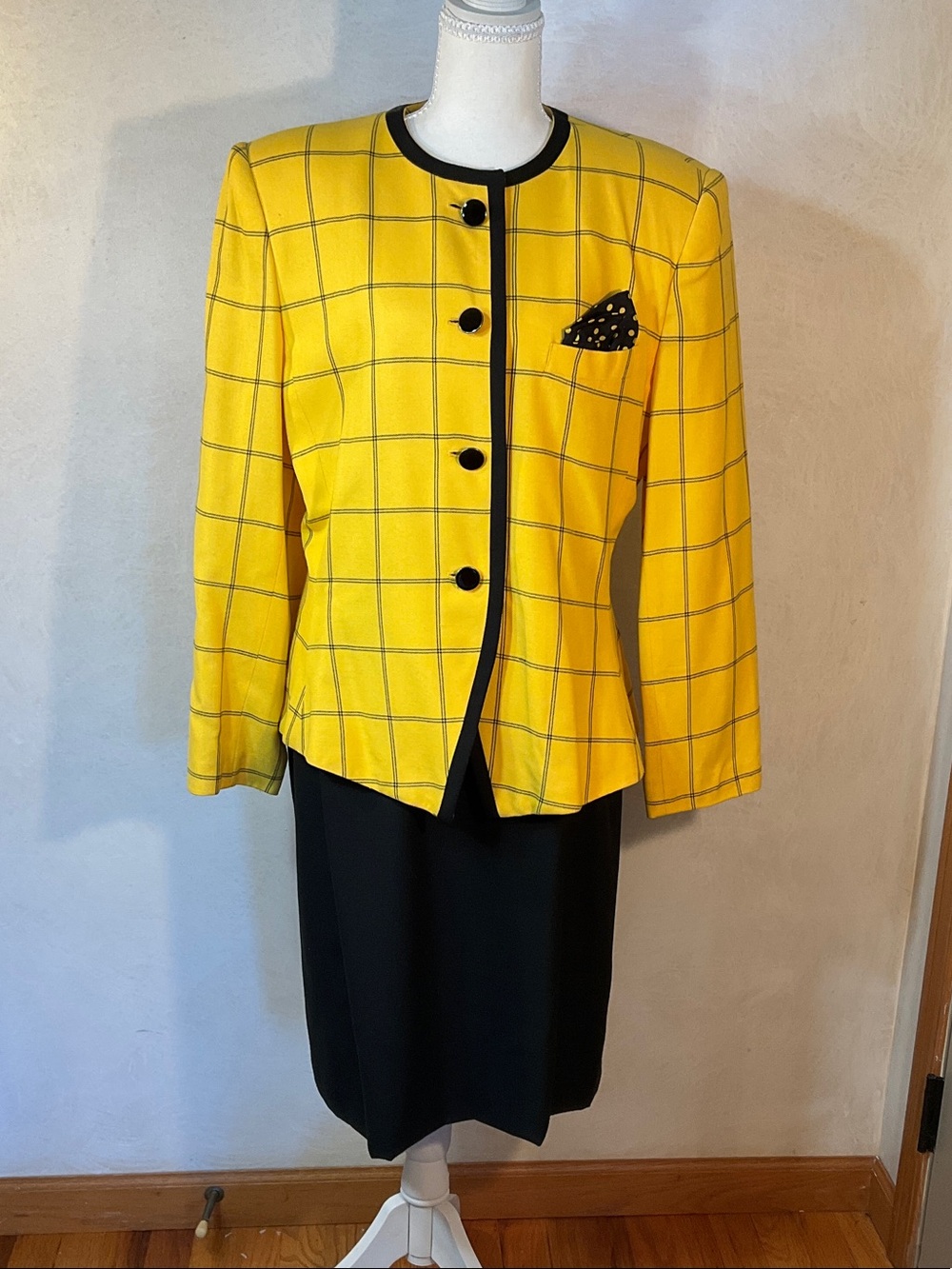 Le Suit Yellow with Black Trim Suit
